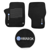 Jogo de Tapete Carpete Amarok 2010 a 2025 Preto Com Trava
