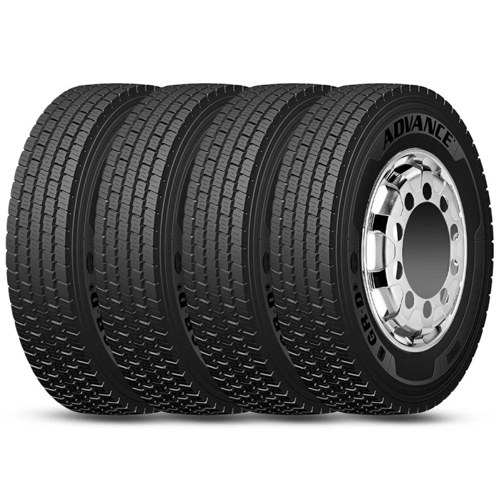 Kit 4 Pneu Advance Aro 22.5 275/80r22.5 149/146L 16PR Tl GR-D1 Kit 4 Pneu Advance Aro 22.5 275/80r22.5 149/146L 16PR Tl GR-D1