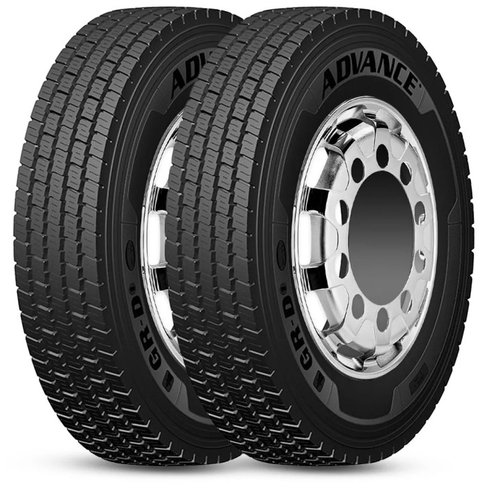 Kit 2 Pneu Advance Aro 22.5 275/80r22.5 149/146L 16PR Tl GR-D1 Kit 2 Pneu Advance Aro 22.5 275/80r22.5 149/146L 16PR Tl GR-D1