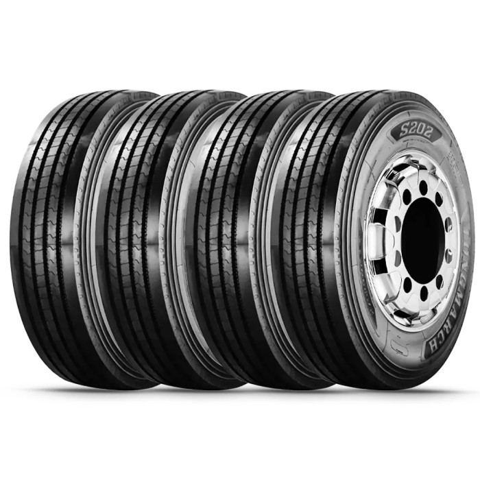 Kit 4 Pneu Longmarch Aro 22.5 295/80r22.5 152/149L TL 18PR S202 Kit 4 Pneu Longmarch Aro 22.5 295/80r22.5 152/149L TL 18PR S202