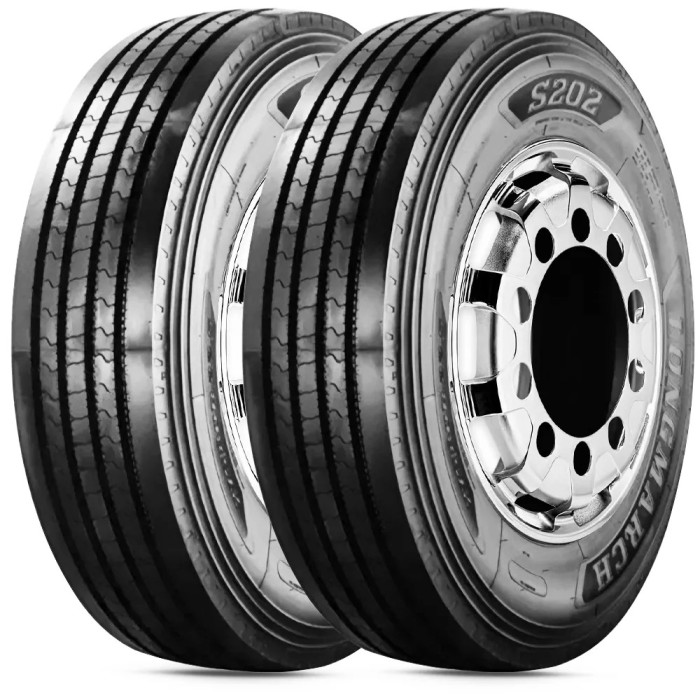 Kit 2 Pneu Longmarch Aro 22.5 295/80r22.5 152/149L TL 18PR S202 Kit 2 Pneu Longmarch Aro 22.5 295/80r22.5 152/149L TL 18PR S202