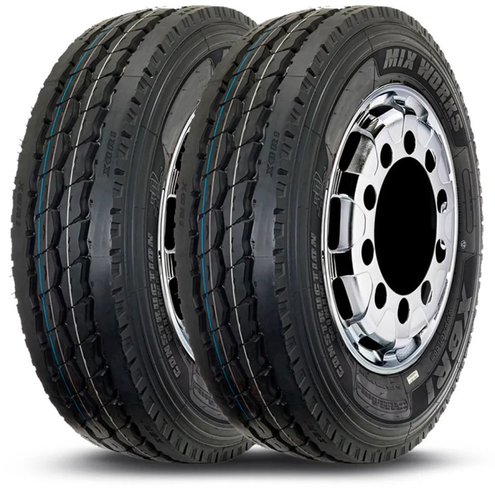 Kit 2 Pneu Xbri Aro 22.5 295/80r22.5 152/149K 18PR TL Mix Works P1 Kit 2 Pneu Xbri Aro 22.5 295/80r22.5 152/149K 18PR TL Mix Works P1