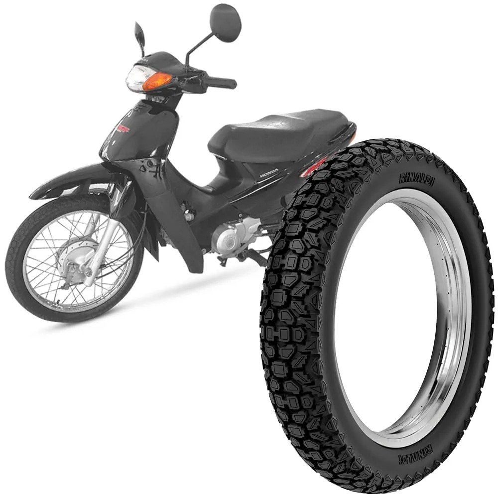 Pneu Moto Biz 100 Rinaldi Aro 14 80/100-14 49L Traseiro WH21 Pneu Moto Biz 100 Rinaldi Aro 14 80/100-14 49L Traseiro WH21