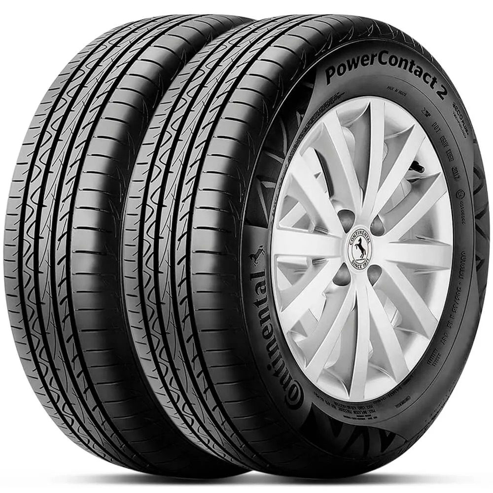 Kit 2 Pneu Continental Aro 16 205/60r16 92H PowerContact 2 Kit 2 Pneu Continental Aro 16 205/60r16 92H PowerContact 2