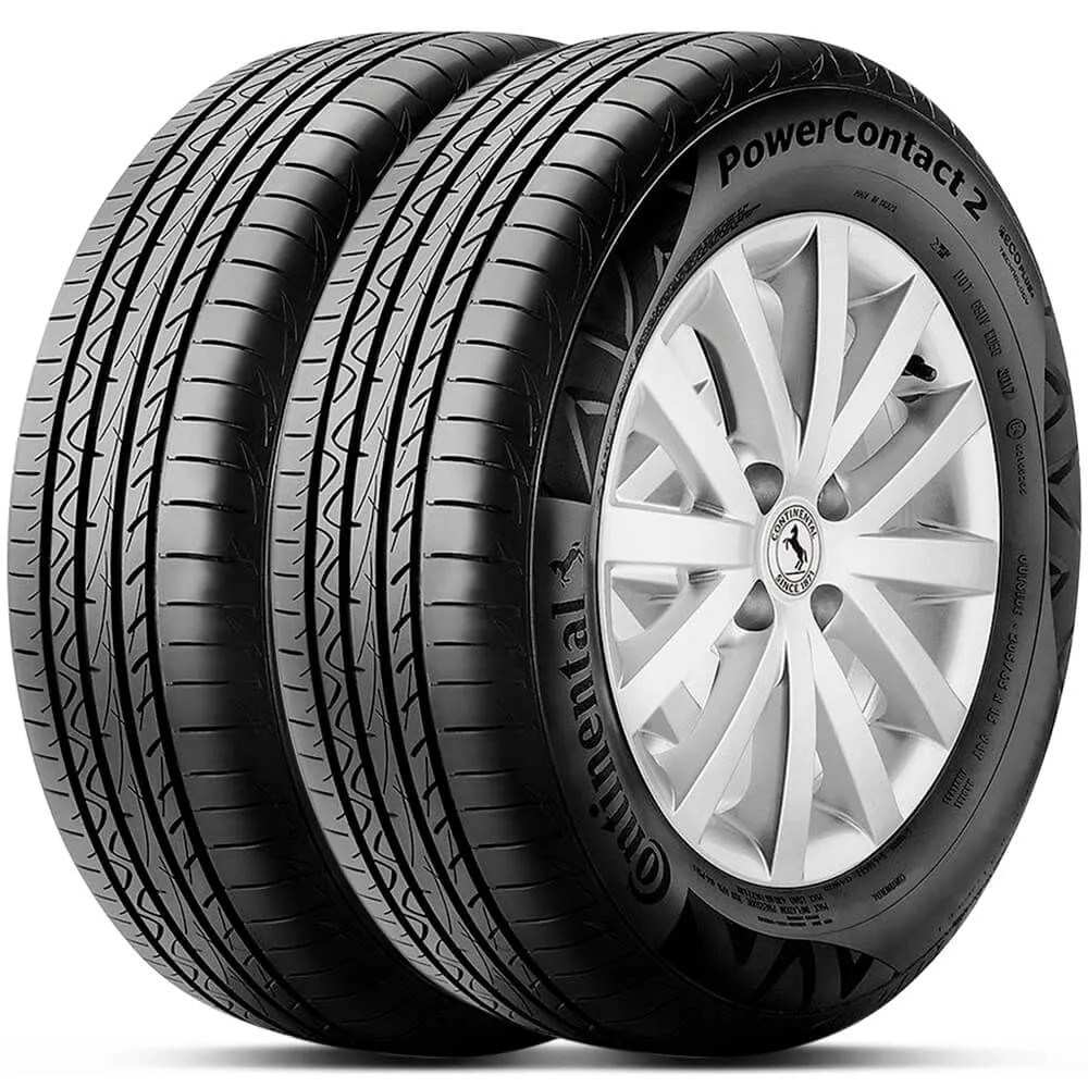 Kit 2 Pneu Continental Aro 16 185/55r16 83v Fr PowerContact2